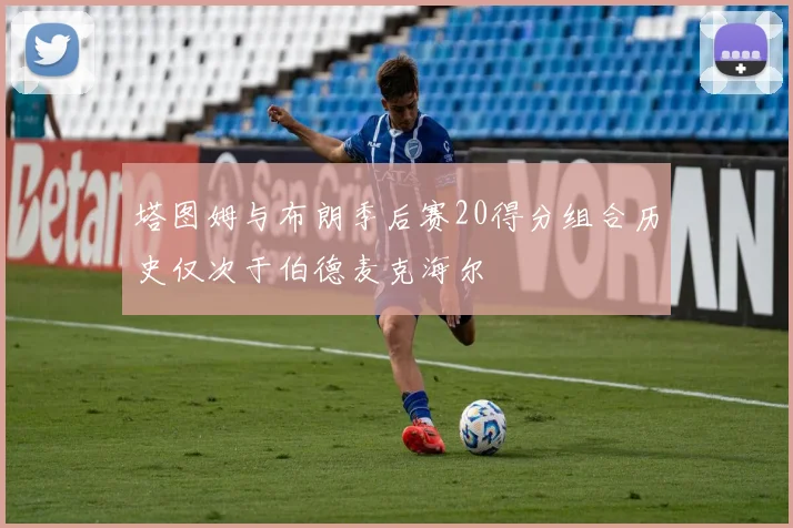 塔图姆与布朗季后赛20得分组合历史仅次于伯德麦克海尔
